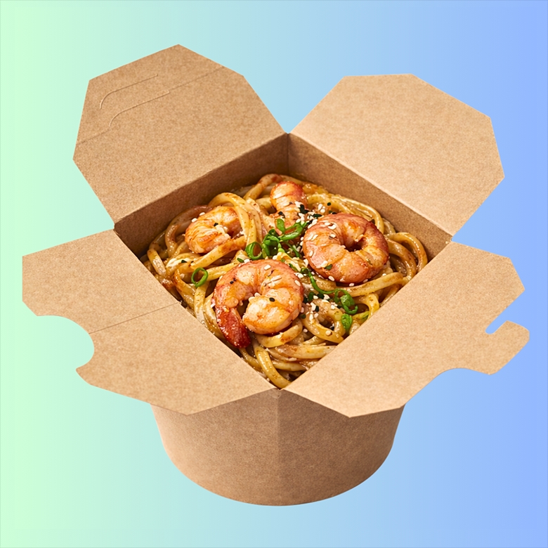 Удон с креветками