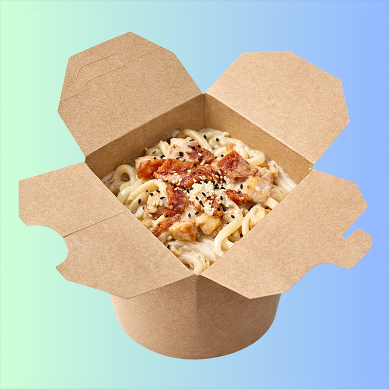 Удон чикен бекон в сливках