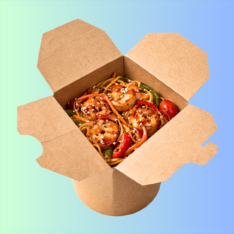 Рамен с креветками 