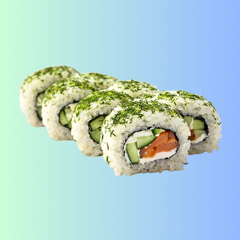 Копченый лосось с укропчиком